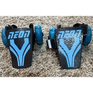2017 ~ Yvolution Neon Street Rollers Heel Skates, Strap On, Light Up ~ Blue